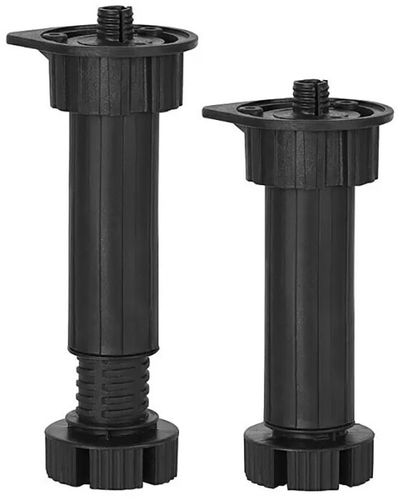 Säädettävä kalustejalka REI musta 200 mm 4 kpl