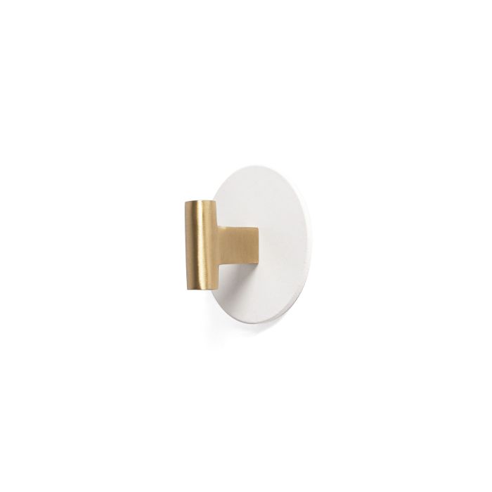 Koukku REI valkoinen messinki/teräs 60 mm