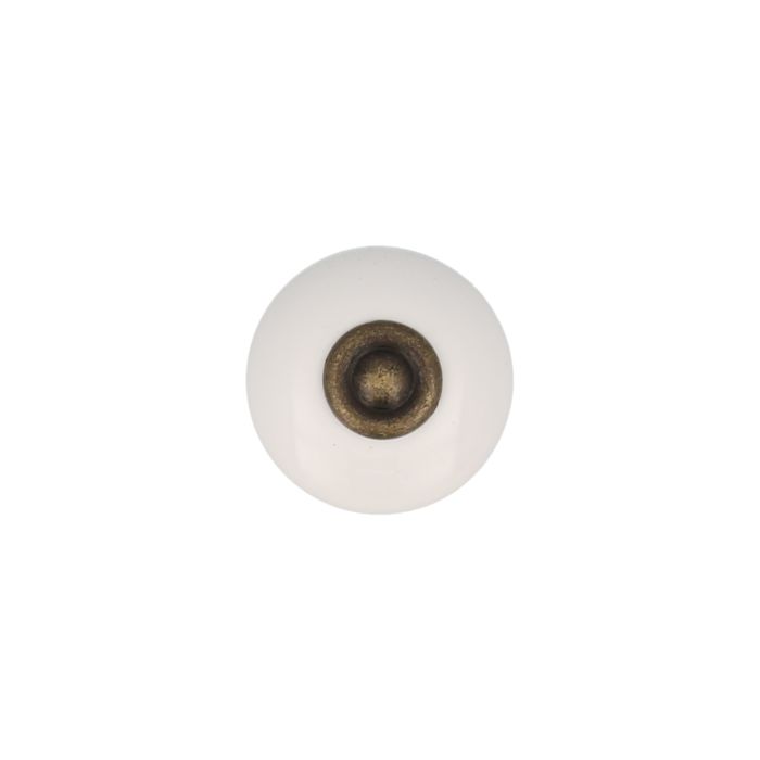 Nuppi REI valkoinen posliini 31 mm