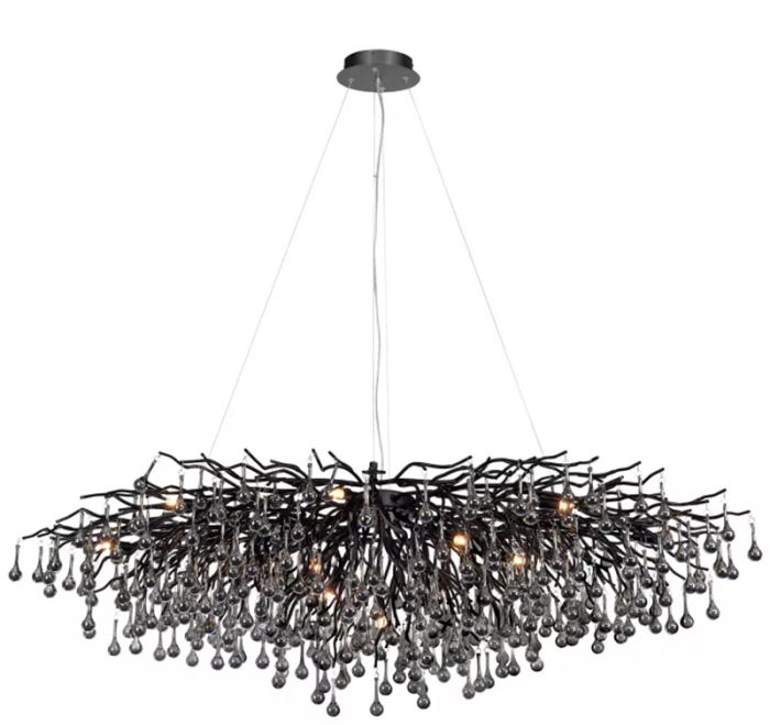 Kattovalaisin Paul Neuhaus Icicle musta 75 x 150 x 250 cm