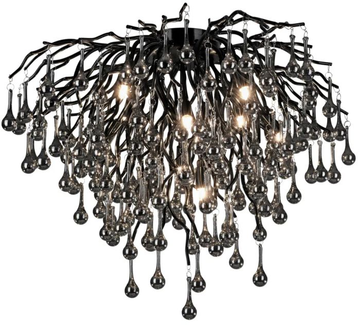 Kattovalaisin Paul Neuhaus Icicle musta Ø 50 x 50 cm