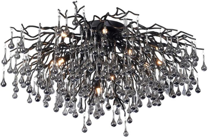 Kattovalaisin Paul Neuhaus Icicle musta Ø 100 x 50 cm