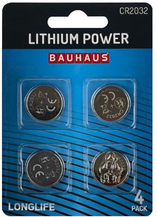 Litiumparisto BAUHAUS CR2032 4 kpl/pkt