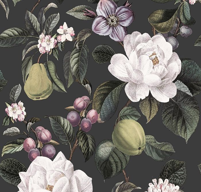 Kuitutapetti Tales of the Manor Pendula Charcoal 91911