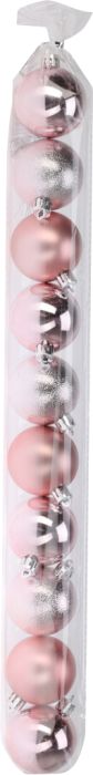 Joulupallolajitelma 5 cm 10 kpl pinkki