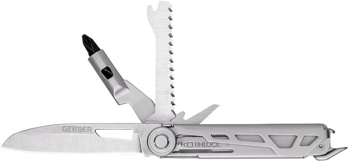 Monitoimityökalu Gerber Armbar Trade hopea 8-in-1