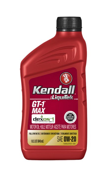 Moottoriöljy Kendall GT-1 MAX 0W-20 dexos 1 0,946 l