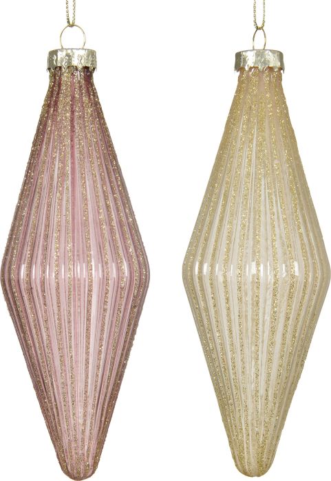 Joulukoriste lasiornamentti 14,5 cm lajitelma