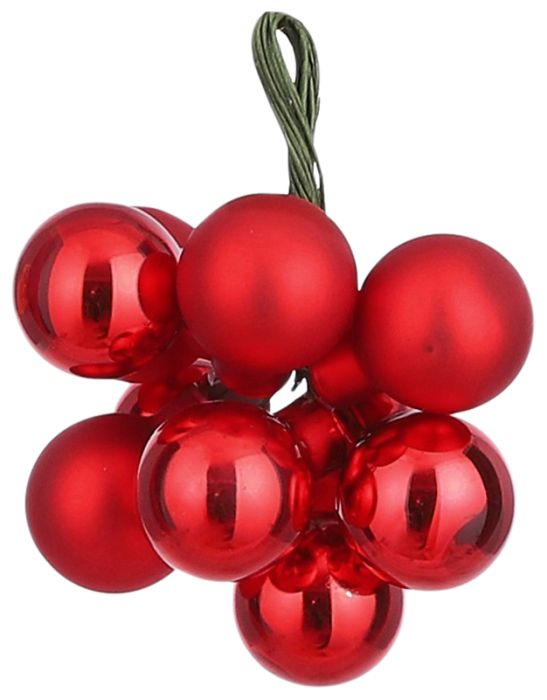 Joulupallonippu 2 cm punainen