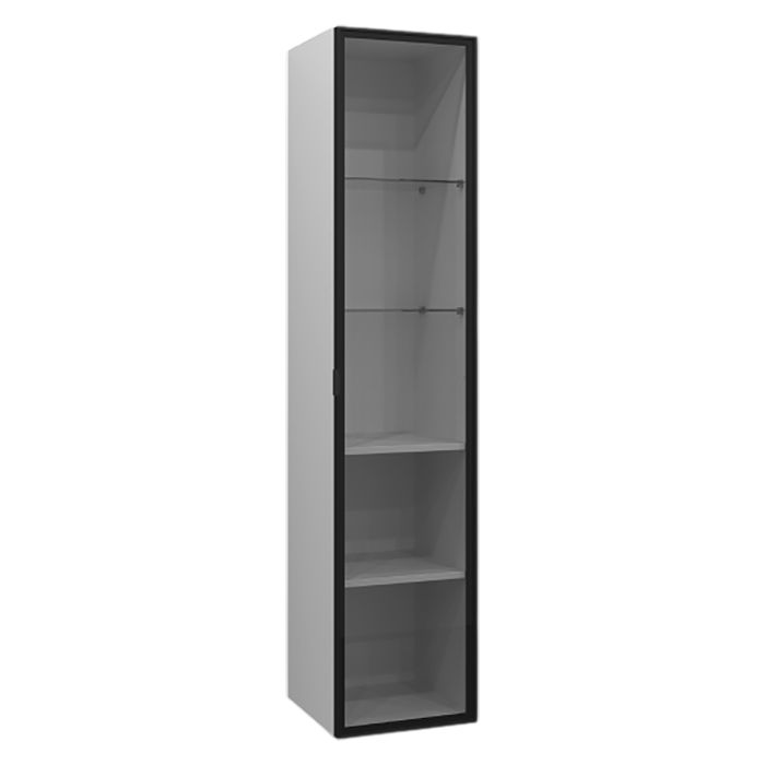 Korkean kaapin vitriiniovi Svedbergs mattamusta/savulasi 35 x 160 cm