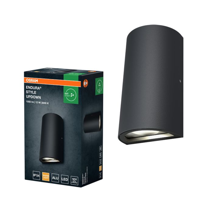 LED-ulkoseinävalaisin Osram Endura Style UpDown tummanharmaa 9 x 16 cm IP54