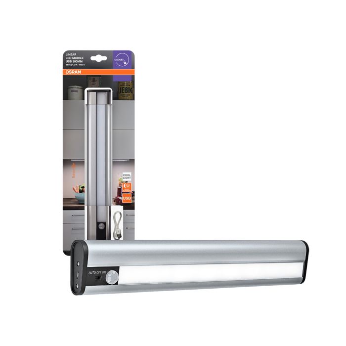 Välitilavalaisin Osram Linear LED Mobile USB hopea 30 cm