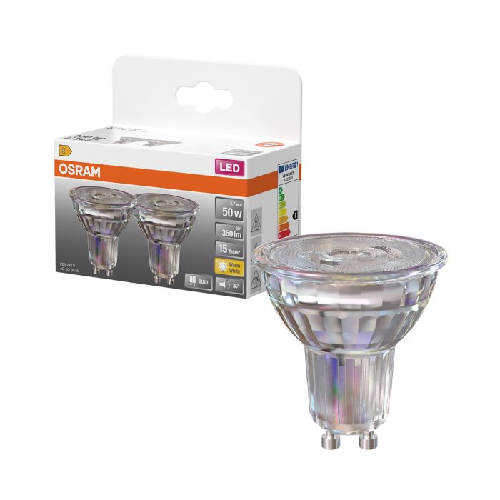 LED-lamppu Osram Star PAR16 GU10 3,7 W 350 lm 2700 K 36° 2 kpl/pkt