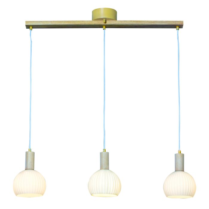 Riippuvalaisin Aneta Lapponia 3-os valkoinen/puu 85 x 15 x 22 cm