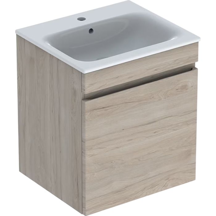 Allaskaappipaketti Geberit Renova Plan vaalea hikkoripuu 55 x 48 cm