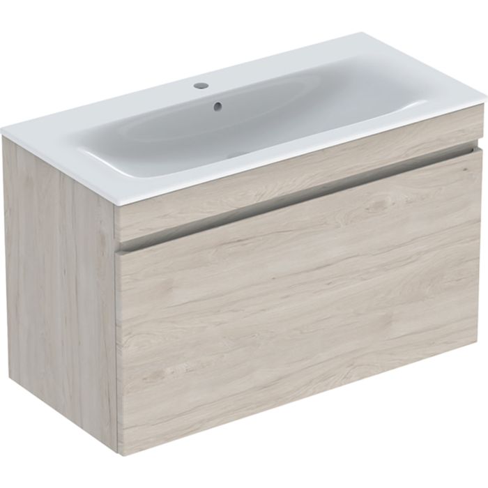 Allaskaappipaketti Geberit Renova Plan vaalea hikkoripuu 100 x 48 x 62,2 cm