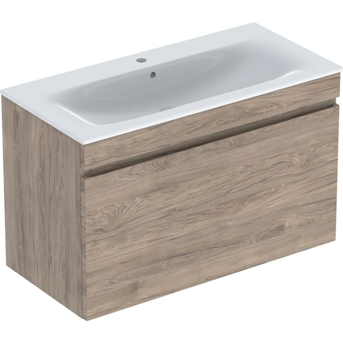 Allaskaappipaketti Geberit Renova Plan hikkoripuu 100 x 48 x 62,2 cm
