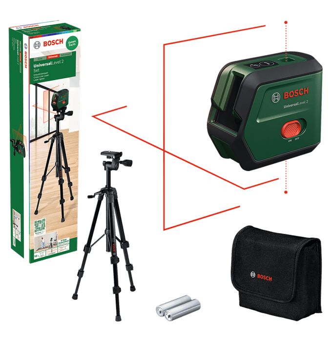 Ristilinjalaser Bosch UniversalLevel 2 Set