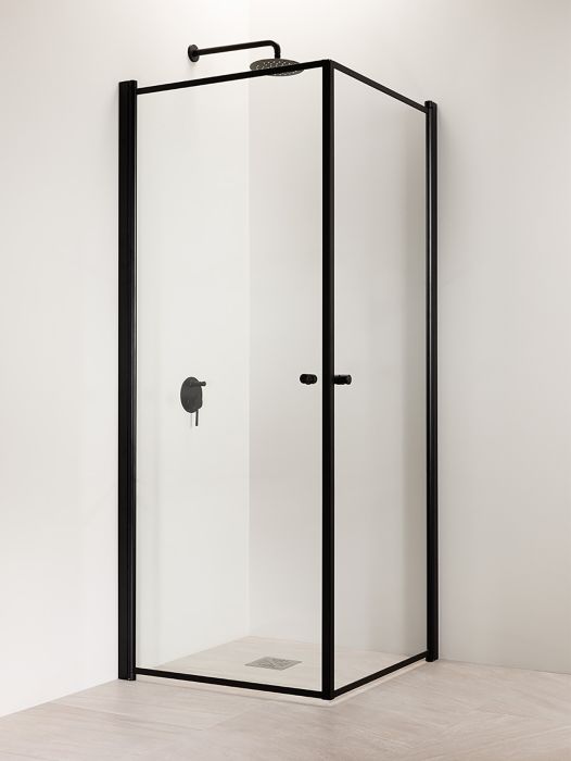 Suihkukulma Vihtan Ruutu 3+3 musta/kirkas 90 x 90 x 203,5 cm