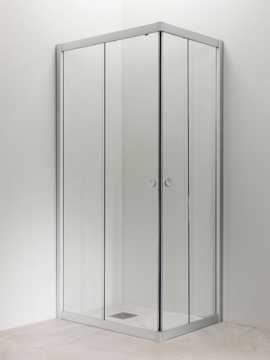 Suihkukulma Vihtan Aalto 5 matta alumiini/kirkas 90 x 90 x 200 cm