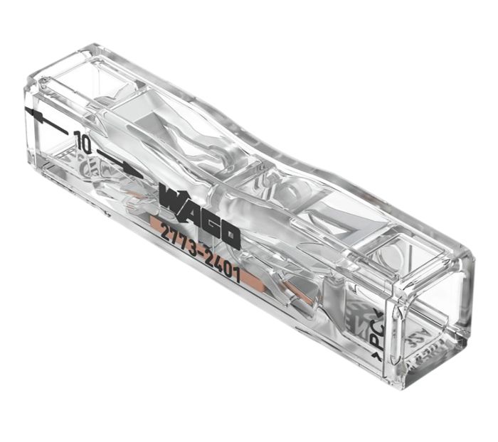 Push-wire läpimenoliitin Wago 2-johdin