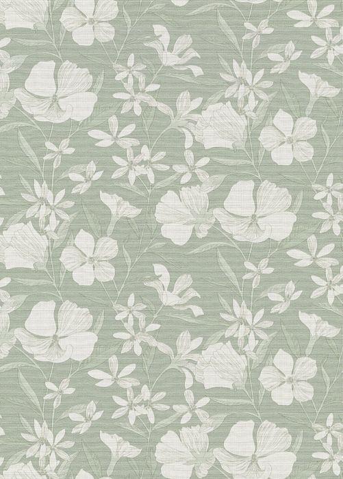 Kuitutapetti Erismann La Terrasse Kamari 10519-07 vihreä