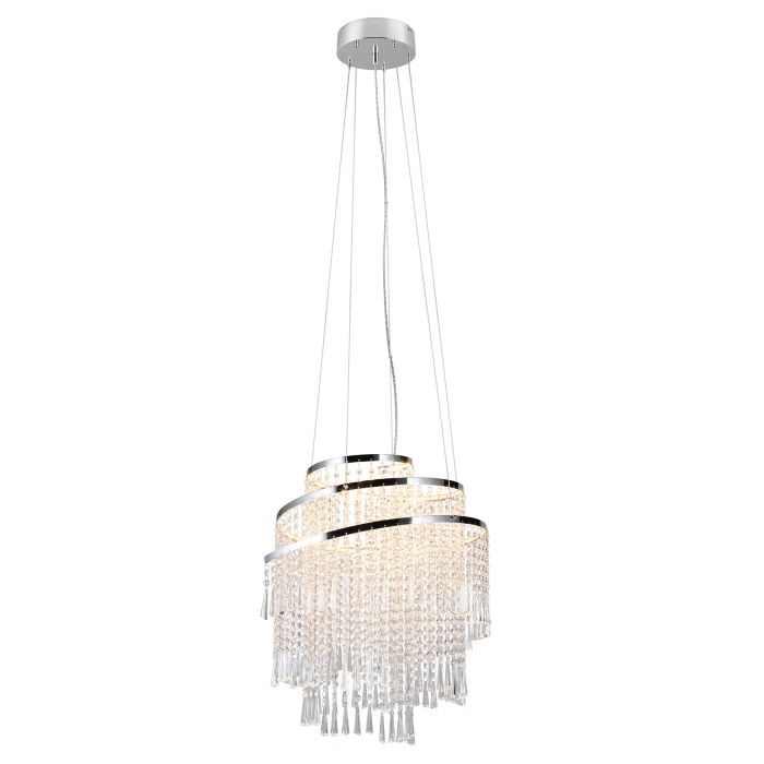 LED-riippuvalaisin Trio Pomp kromi Ø 48 cm