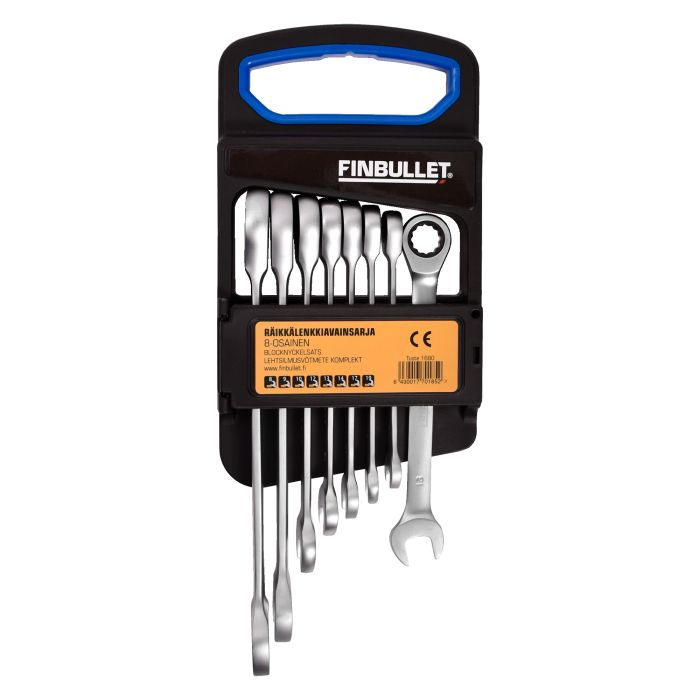 Räikkälenkkisarja Finbullet 8-19 mm 8-os.