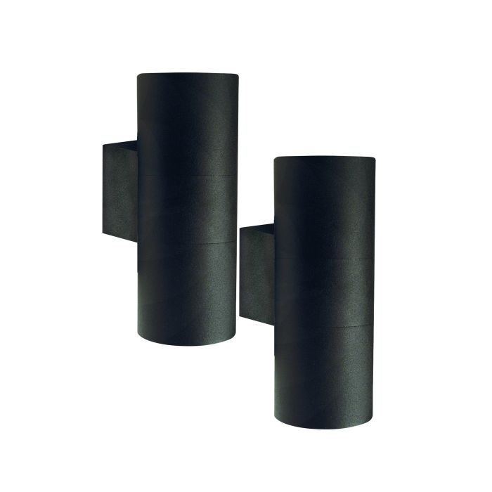 2 kpl Ulkoseinävalaisin Nordlux Tin Maxi 2-os musta