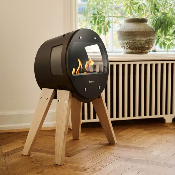 Setti: Biotakka Aduro B1 musta Ø 48 cm ja Biotakka Aduro B1 jalat tammi 62 x 45,6 cm