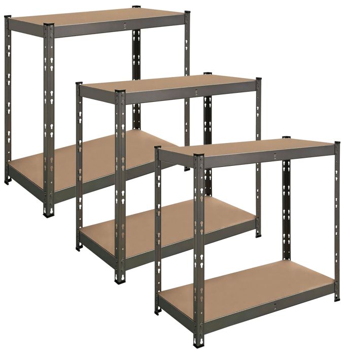3 kpl Metallihylly Regalux 76 x 38 x 75 cm