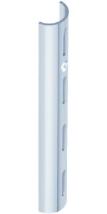 Puolipyöreä Seinäkisko Harmaa Alumiini 100 cm