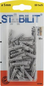 Välitulppa Stabilit 5 x 25 mm 50 kpl/pkt