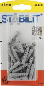 Välitulppa Stabilit 6 x 30 mm 30 kpl/pkt