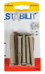 Välitulppa Ja Ruuvit 6 60 S Ruuvi 4,0x55
