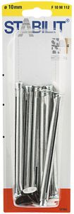 Kaulustulppa Stabilit Metalli 10 x 112 mm 6 kpl/pkt