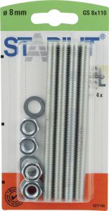 Kierretanko Stabilit GS 8 x 110 mm 4 kpl/pkt
