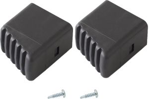 Jalkatulppapari Monto 33 x 20 mm musta