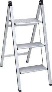 Taittuva apuporras Stabilomat Basicline Slim 3 askelmaa