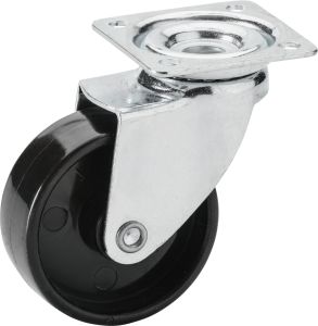 Kalustepyörä Stabilit 50 x 19 mm, levy 42 x 42 mm