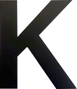 Kirjain Wichelhaus HartPlastic Musta 50 mm K