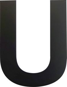 Kirjain Wichelhaus HartPlastic Musta 50 mm U