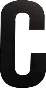 Kirjain Wichelhaus HartPlastic Musta 100 mm C
