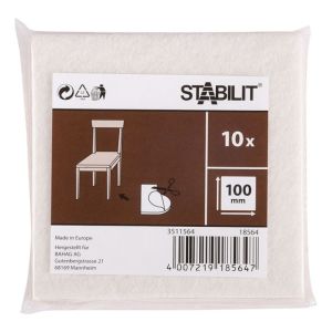 Huopatassulevy Stabilit 100 x 100mm 10kpl Valkoinen