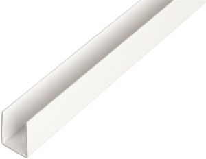 U-profiili Muovi Valkoinen 21 x 20 x 1000 mm