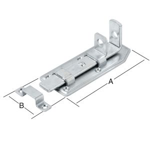 Työntösalpalukko 120 x 56 mm sinkitty suora