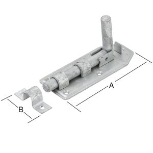 Työntösalpalukko 160 x 65 mm kuumasinkitty