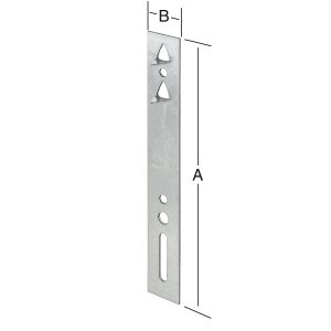 Sidoslevy ikkunaan 140 x 20 mm sendzimir-sinkitty