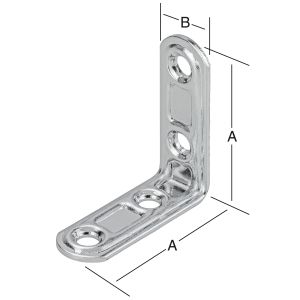 Kalustelkulmarauta 40 x 15 mm kromattu