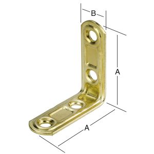 Kalustelkulmarauta 40 x 15 mm messinki/teräs